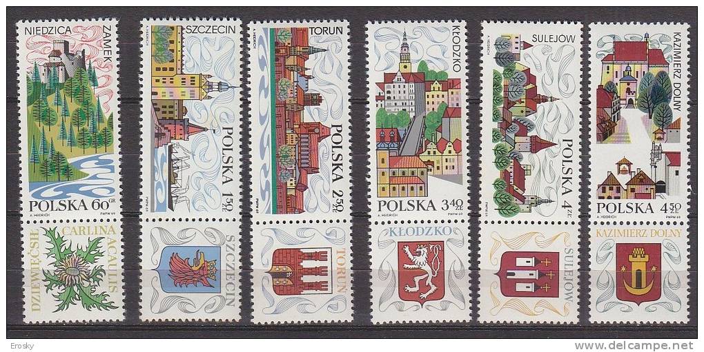 PGL AJ785 - POLOGNE Yv N°1766/73 ** ART TABLEAUX ( -1766 ET 1768 ) - Ungebraucht