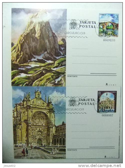 ESPAÑA 1979 ENTERO POSTAL ASTURIAS Y SALAMANCA  EDIFIL Nº 119 /120 Primer Día - 1931-....