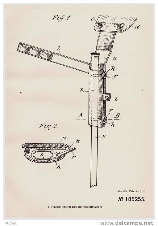 Original Patentschrift - Halter Für Säbel , Degen , Schwert , 1906 , J. Spalteneder In München !!! - Ausrüstung