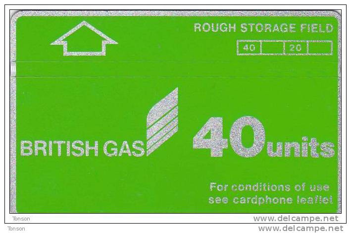 UK, CUR007B, 40 Units, British Gas - Rough Storage Field (Green Band - Notched), (Cn : 125H). - Boorplatformen