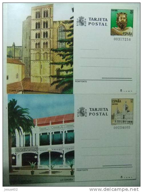 ENTERO POSTAL 1985 LA CORUÑA Y GERONA Edifil Nº 139 / 140 NUEVAS - 1931-....