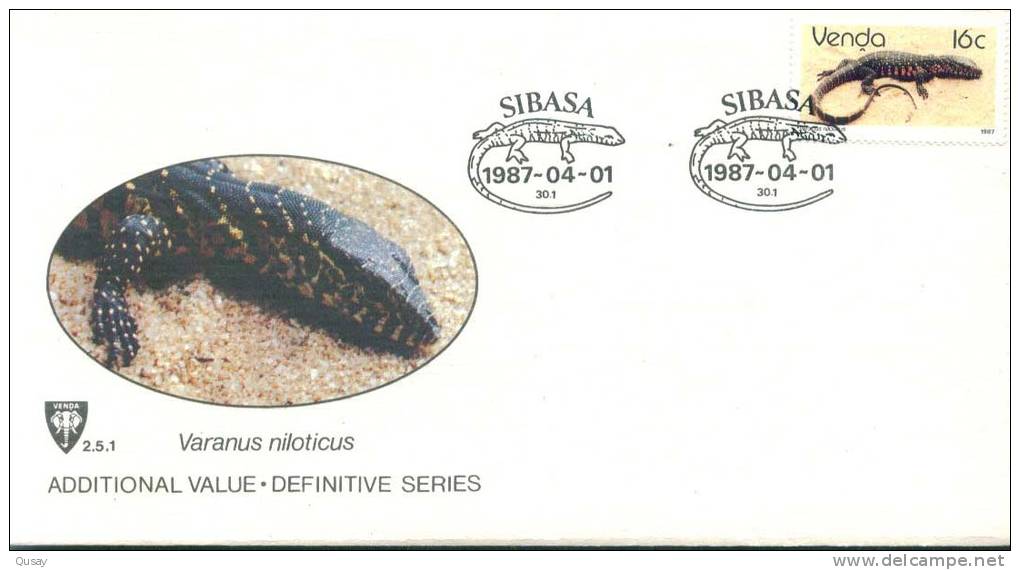 Michel 154  ,Scott 140, Reptile   ,  Africa Venda FDC 1987 - Venda