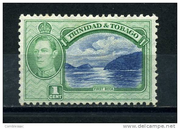 TRINIDAD  AND  TOBAGO   1938     1c  Blue  And  Green    MH - Trinidad & Tobago (1962-...)