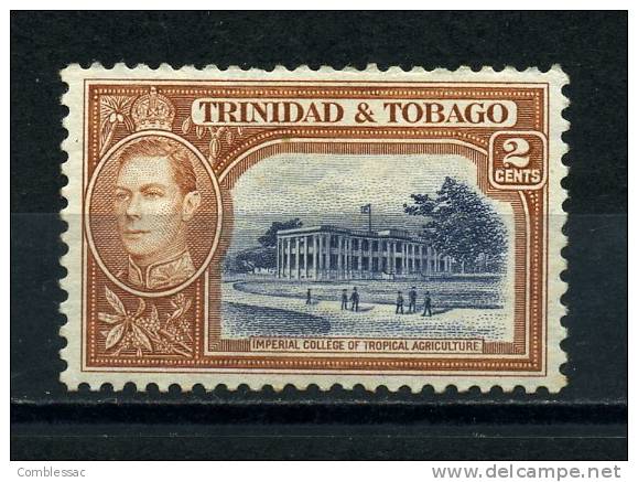 TRINIDAD  AND  TOBAGO   1938     2c  Blue  And  Yellow  Brown    MH - Trinidad En Tobago (1962-...)