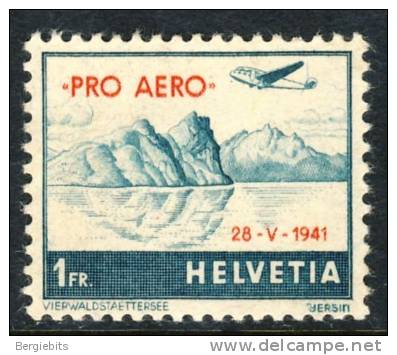 1941 Switzerland MNH Airmail Stamp - Unused Stamps