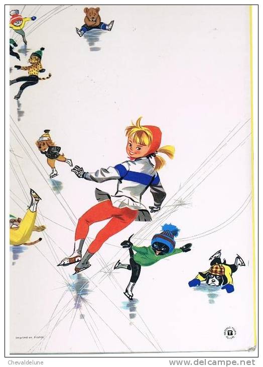 [ENFANTINA]  CAROLINE AUX SPORTS D'HIVER  IMAGES DE PIERRE PROBST GRANDS ALBUMS HACHETTE  1962 - Hachette