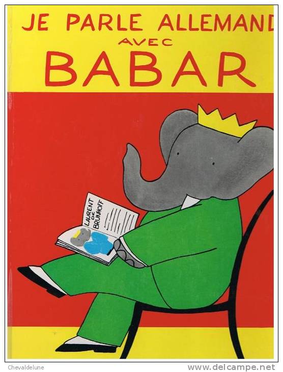 [ENFANTINA] LAURENT DE BRUNHOFF JE PARLE ALLEMAND AVEC BABAR GRANDS ALBUMS HACHETTE - Hachette