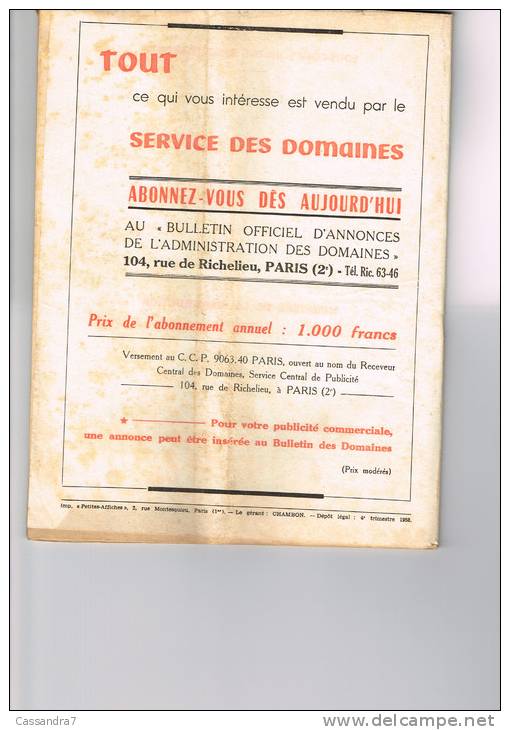 Bulletin Officiel D´Annonces D´Administration Des Domaines-N°247 Ponton-grue Bordeaux-remorqueur-vedette-paquebot,athos - Autres & Non Classés