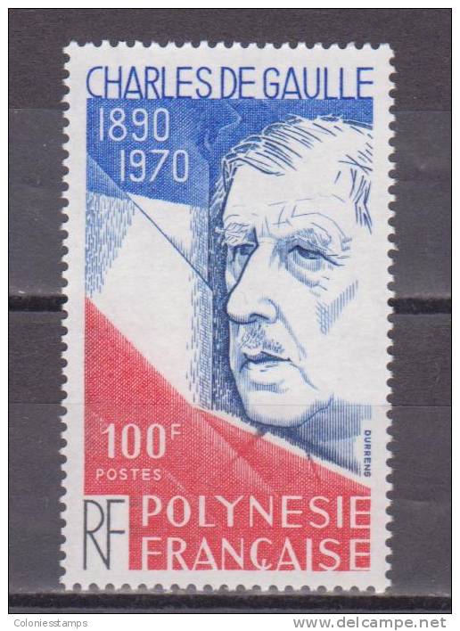 (SA0078) FRENCH POLYNESIA, 1980 (Charles De Gaulle). Mi # 317. MNH** Stamp - Neufs