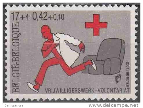 Belgique 2001 COB 3022 Neuf ** Cote (2016) 1.10 Euro Croix Rouge Bénévolat - Ongebruikt