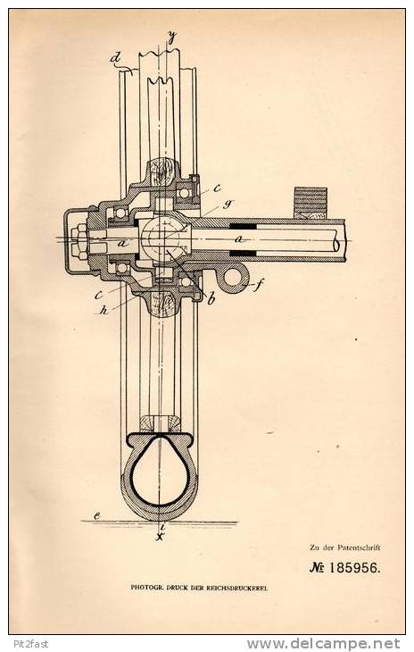 Original Patentschrift - Jacobus Spyker In Trompenburg Lez Amsterdam ,1904, Lenkrad - Antrieb Für Motorwagen , Automobil - KFZ