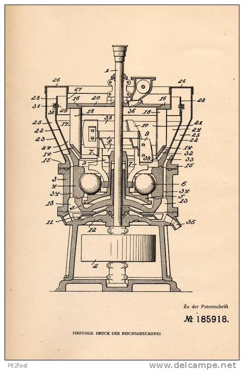 Original Patentschrift - J. Fuller In Catasauqua , USA , 1906 , Zementmühle , Zement , Cement !!! - Historische Dokumente