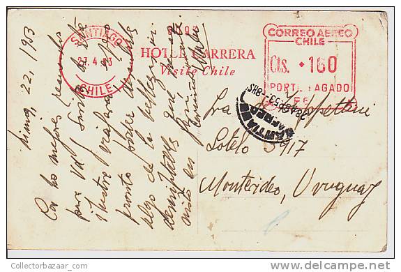 PERU TARJETA POSTAL FOTO CLUB DE LA UNION CORREO AEREO CHILE Vintage Original Postcard Ca1930 Ak Cpa [WIN3_429] - Perú