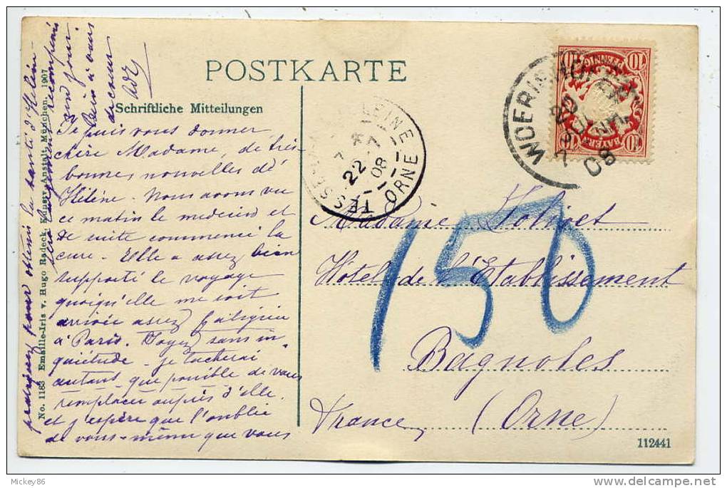 Allemagne-- WORISHOFEN---1908---Totalansicht  N° 1183  éd  Emaille-Iris----------carte Glacée - Bad Woerishofen