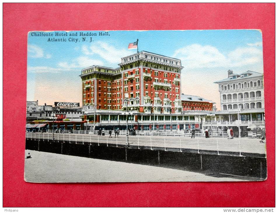 New Jersey > Atlantic City  Coca Cola Sign  Chalfonte Hotel Haddon Hall Ca 1910=============  =======  Ref 697 - Atlantic City