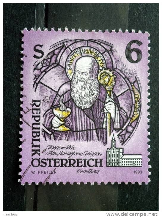 Austria - 1993 - Mi.nr.2108 - Used - Artworks From Convents And Monasteries - HI. Benedict Of Nursia - Definitives - Gebruikt