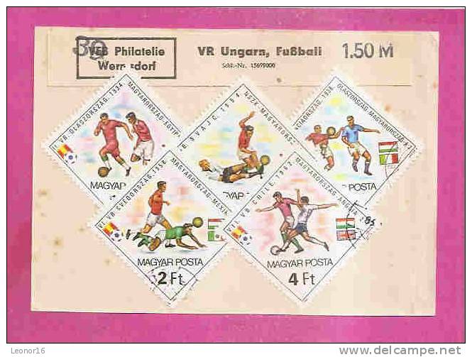 V.F.B. PHILATELIE WERMSDORF   -   * 5 TIMBRES FOOTBALL HONGROIS ( VR UNGARN FUSSBALL ) * - Sammlungen