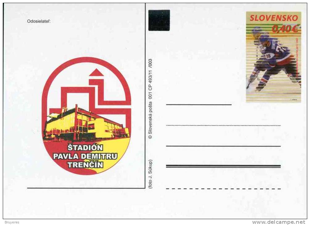 Entier Postal De 2011 Sur Carte Postale Avec Illustration En 3D "Hocquey Sur Glace" - Postcards