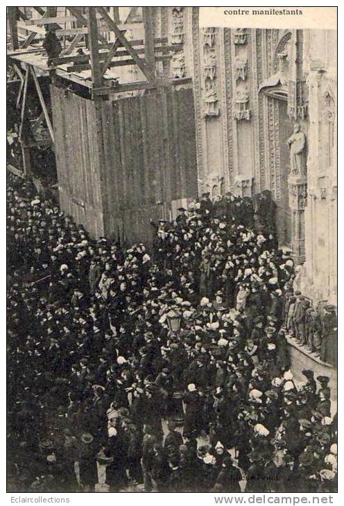 Religion  Séparation De L'Eglise Et De L'Etat   Nantes  Inventaires    Bagarre Entre Manifestants - Altri & Non Classificati