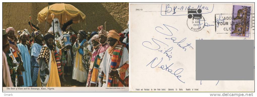 Cart267 Nigeria, Kano, The Emir Of Kano And His Entourage, Group In Typical Dresses, Costumi Tipici Africani - Nigeria