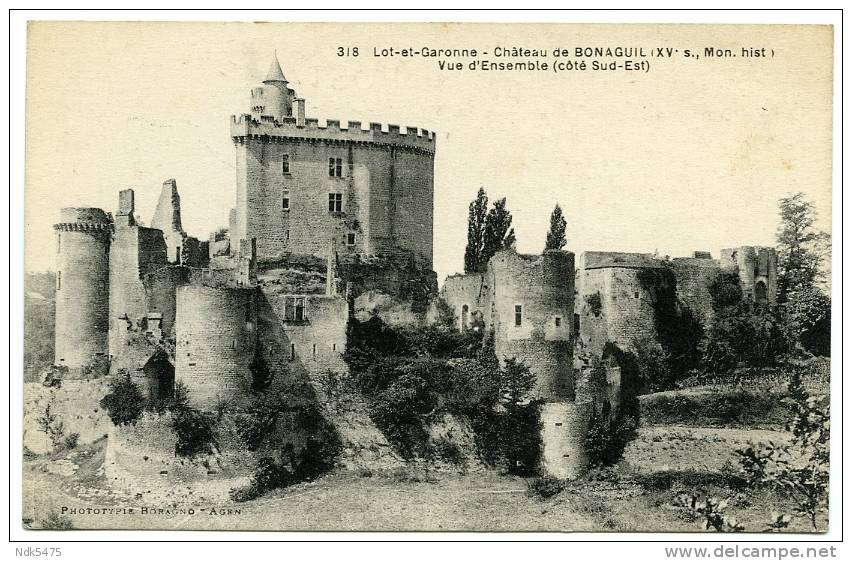 47 : CHATEAU DE BONAGUIL - VUE D'ENSEMBLE (COTE SUD-EST) - Autres & Non Classés