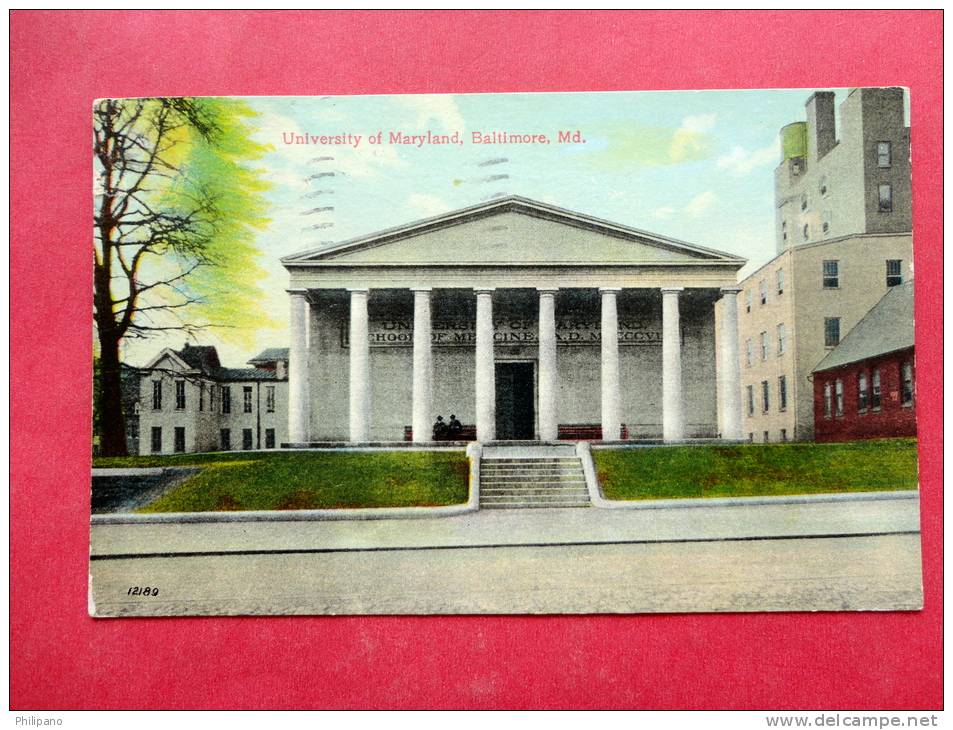 - Maryland > Baltimore  University Of Maryland 1908 Cancel ====ref 698 - Baltimore