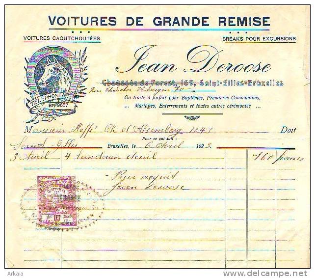 Saint Gilles 1923 - Jean Deroose - Voitures Caoutchoutées - Automobilismo