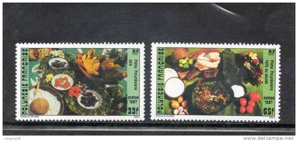 POLYNESIE Française : Plats Polynésiens : "Po´e", "Fafa  Au Poulet" - Tradition - Cuisine - Coutume - Unused Stamps