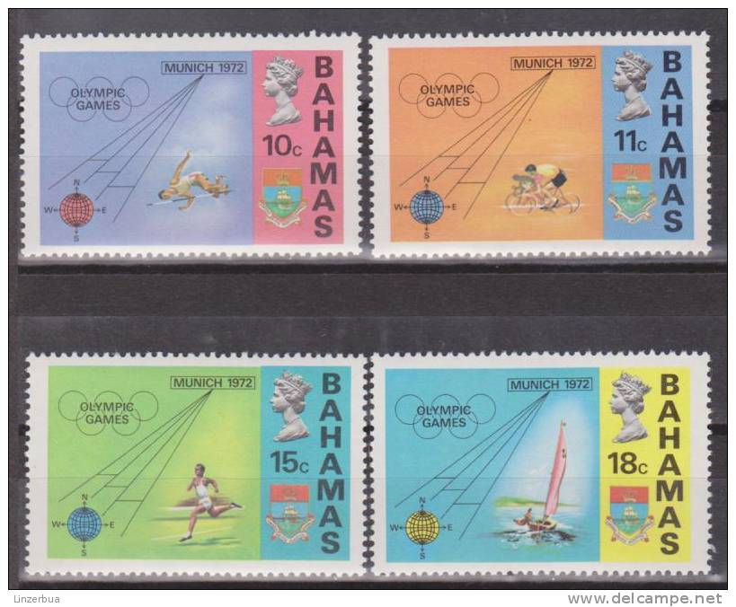 Bahamas 1972 Mi. 340-343** MNH - Olympia - 1963-1973 Interne Autonomie