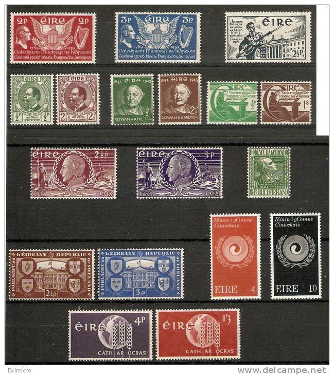 IRELAND 1939 - 1971 SETS MAINLY LIGHTLY MOUNTED MINT. Cat £36+ - Collections, Lots & Séries