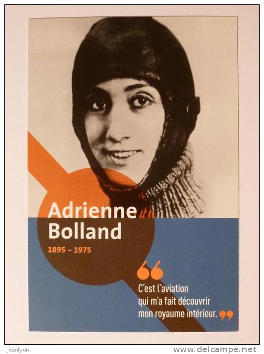 Adrienne BOLLAND - Aviatrice / Pilote Avion - Femme Célèbre - Carte Publicitaire RATP Station Prolongement Tram T3 - Femmes Célèbres