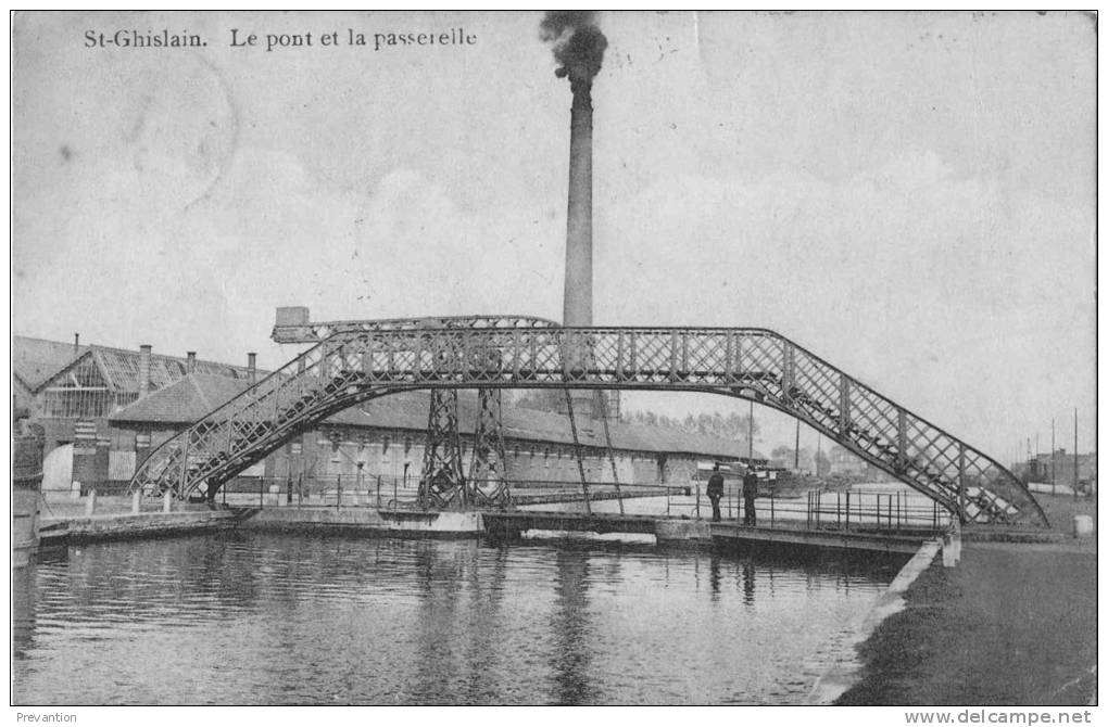 SAINT GHISLAIN - Le Pont Et La Passerelle - Carte Animée - Saint-Ghislain