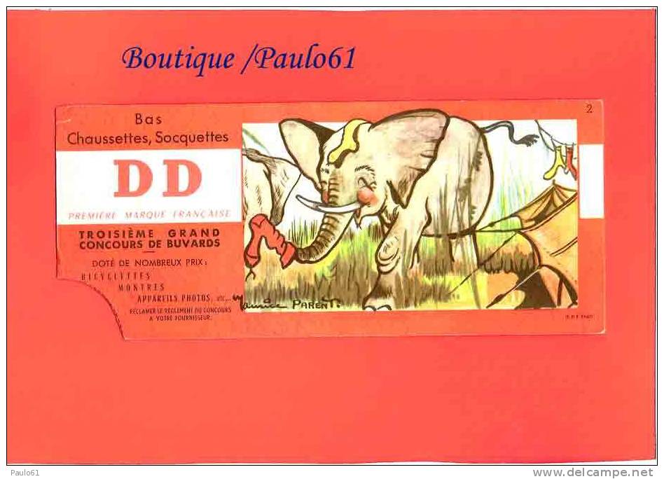 Buvard , Blotter , Bas Chaussettes DD 2.Elephant Signe Maurice Parent - Chaussures