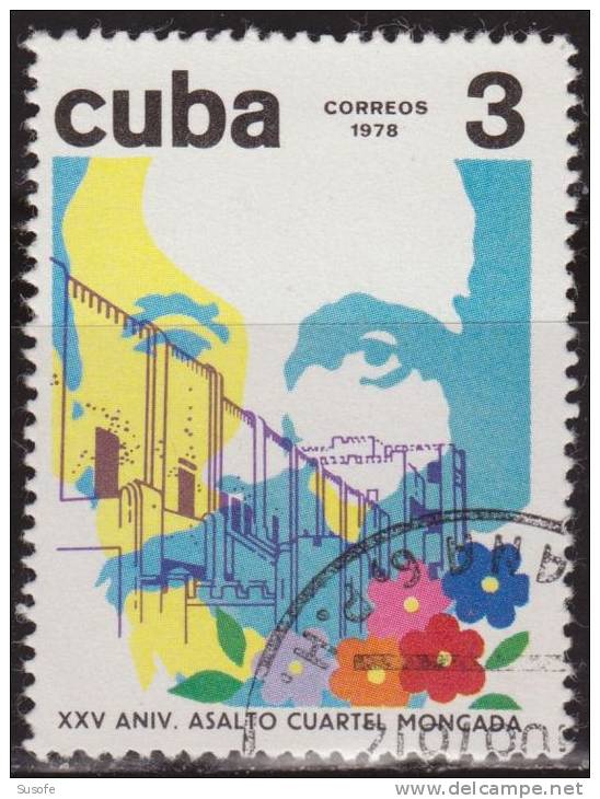 Cuba 1978 Scott 2200 Sello * XXV Aniv. Asalto Al Cuartel De Moncada Michel 2315 Yvert 2066 Stamps Timbre Briefmarke Kuba - Neufs
