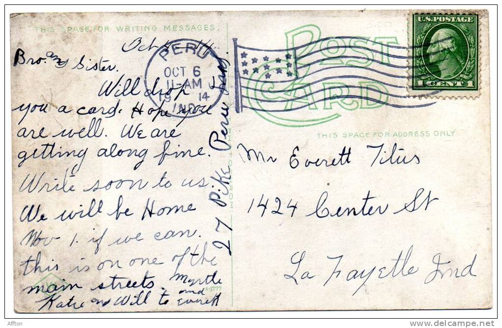 Peru Ind Bears McCaffrey Bldg 1914 Postcard - Otros & Sin Clasificación