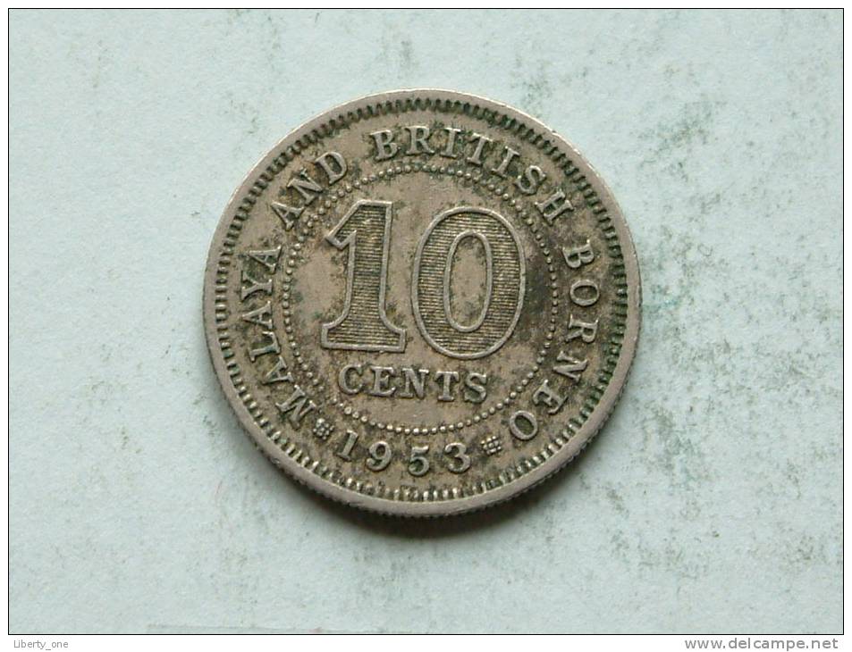 MALAYA And BRITISH BORNEO 1953 - 10 CENTS / KM 2 ( Uncleaned - For Grade, Please See Photo ) ! - Colonies