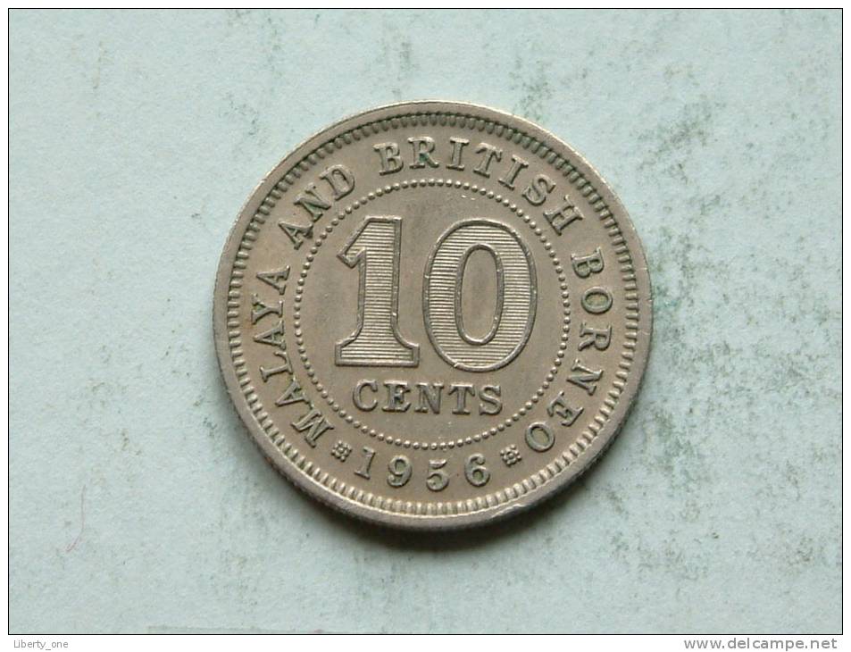 MALAYA And BRITISH BORNEO 1956 - 10 CENTS / KM 2 ( Uncleaned - For Grade, Please See Photo ) ! - Colonies