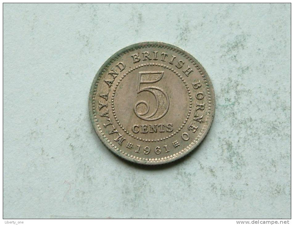 MALAYA And BRITISH BORNEO 1961 - 5 CENTS / KM 1 ( Uncleaned - For Grade, Please See Photo ) ! - Colonies