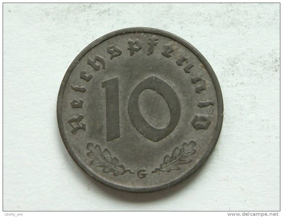 1941 G - 10 Reichspfennig / KM 101 ( Uncleaned - For Grade, Please See Photo ) ! - 10 Reichspfennig