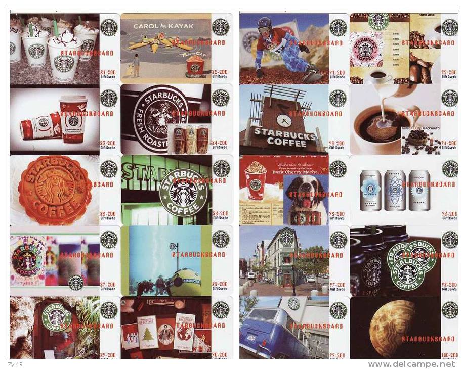 200 Different Starbucks Coffee Commemorative Cards - Altri & Non Classificati