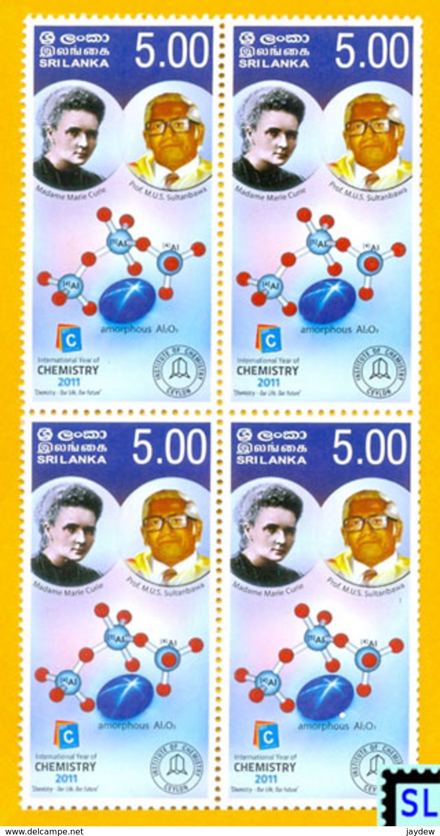 Sri Lanka Stamps 2011, International Year Of Chemistry, Marie Curie, MNH - Sri Lanka (Ceylon) (1948-...)