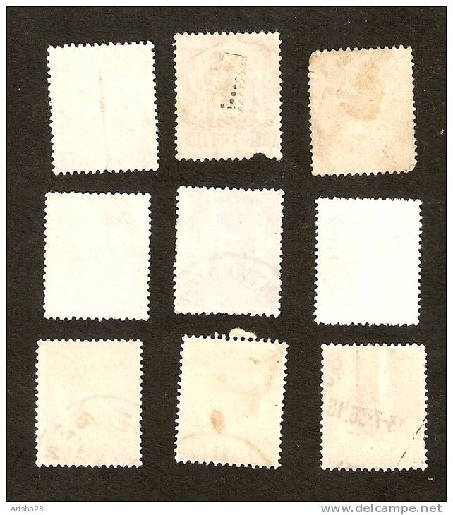 OS.14-9. Belgie, Belgique, Belgium LOT Set Of 9 - Coat Of Arms Lion 1925 35c 1936 1942 10c 20c 40c 50c 90c 1934 Leopold - Collections