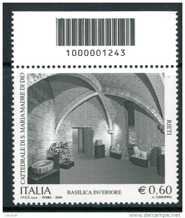 ITALIA / ITALY 2009 - Cattedrale Di S.Maria Di Dio "Rieti"- Singolo Con Codice A Barre Come Da Scansione - Codici A Barre