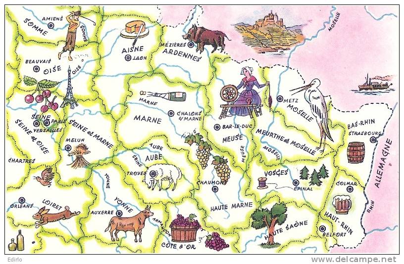 Chromo Format Carte Postale Les Régions Et Spécialités Tobler - TTBE - Autres & Non Classés