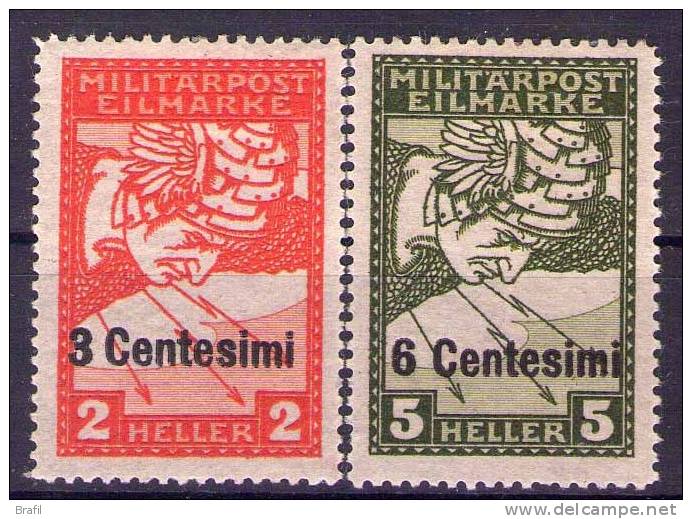 1918 Italia, Francobolli Di Bosnia Per Espressi Soprastampati, Serie Completa Nuova (*) - Occ. Autrichienne