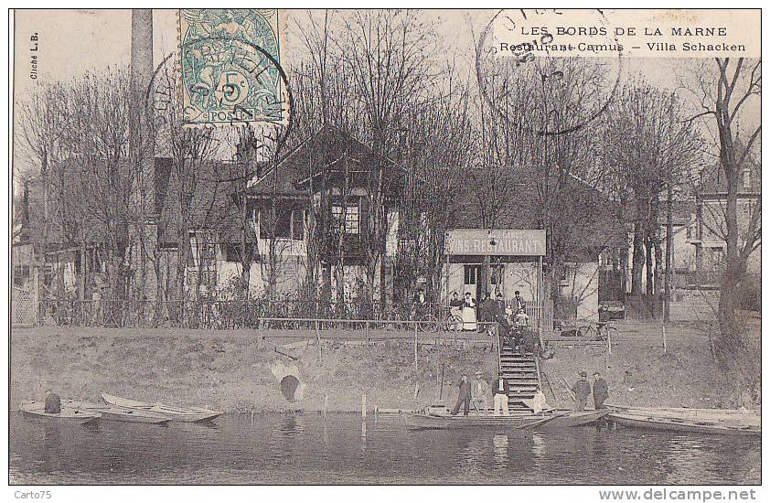 Saint-Maur Port - Créteil 94 - Restaurant Camus - Villa Schacken - Oblitérations - Saint Maur Des Fosses