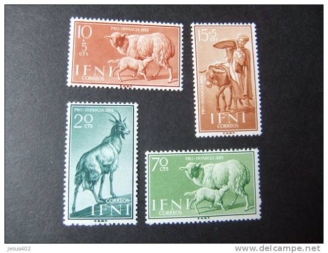 IFNI Año 1959  FAUNA  MAMIFEROS  Edifil Nº 152 - 155 ** Yvert Nº 126 - 129 ** - Ifni