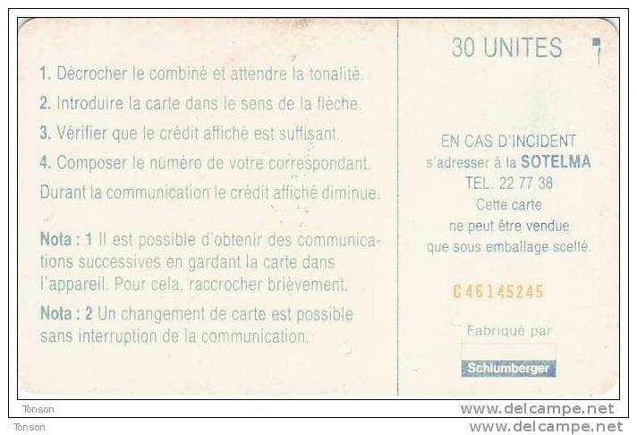 Mali, MAL-14a, Light Blue Logo, CM: SC7 Moreno Logo, 2 Scans. - Mali