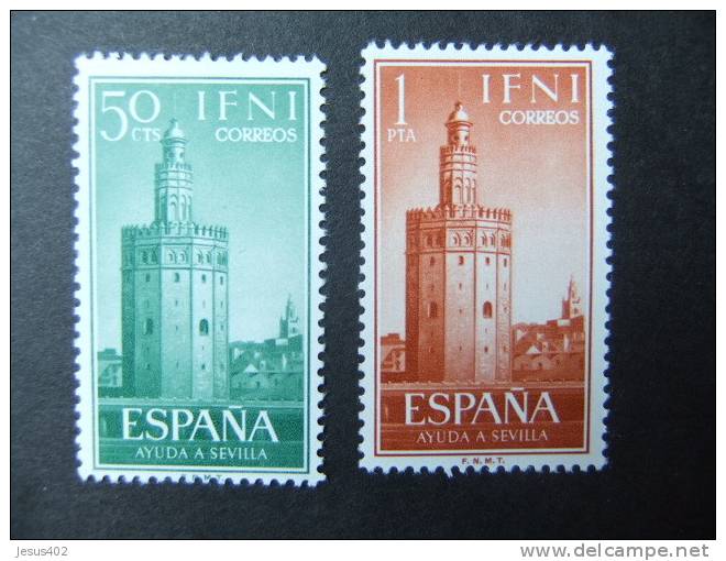 IFNI     2 SERIES    DIA DEL SELLO 190 - 192 **  + AYUDA A SEVILLA 193 - 194 ** - Ifni