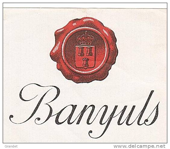 ETIQUETTE - BANYULS - VIN - - Languedoc-Roussillon